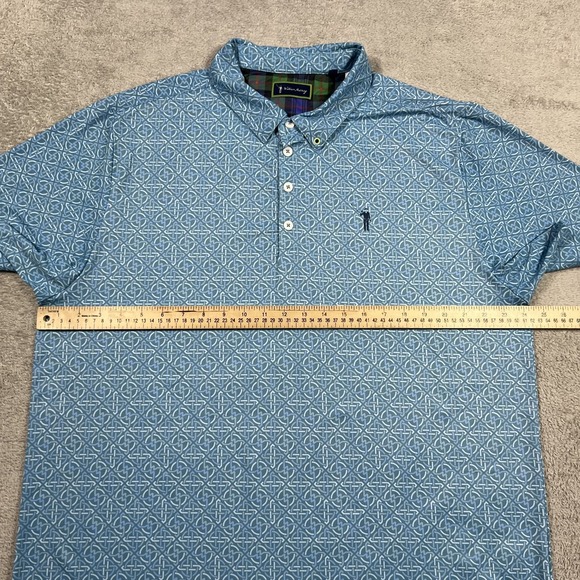 William Murray Polo Shirt Mens XL Golf Blue Performance Stretch Golfing - Picture 6 of 10